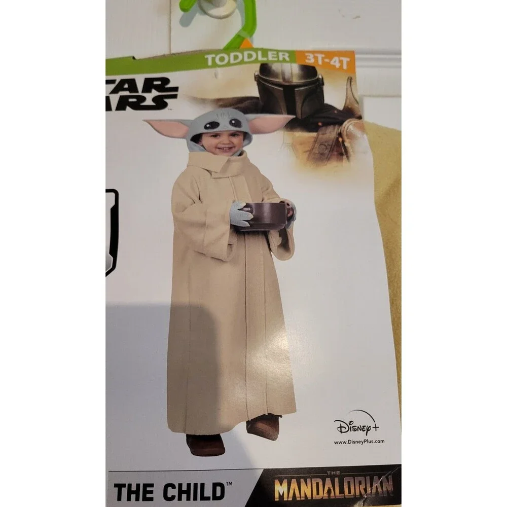 Star Wars Grogu Mandalorian Child Baby Yoda 3T-4T Toddler Halloween Costume
